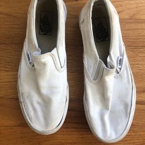 Vans Slip Ons Slippers Sneakers Size 9.5 White